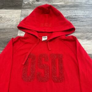 Ohio State Hoodie University Buckeyes OSU Pink Victoria's Secret Red Womens M